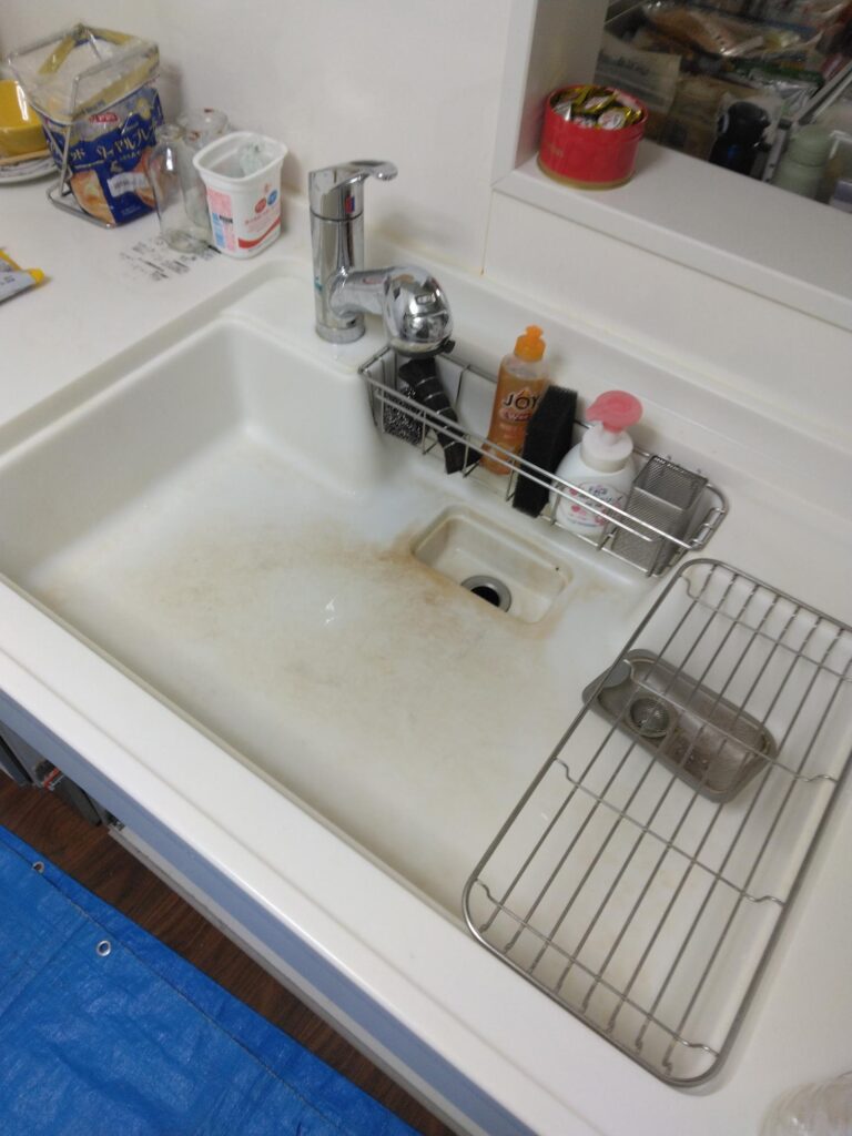 東京都大田区北嶺町 ２階部キッチン排水詰まり 高圧洗浄作業